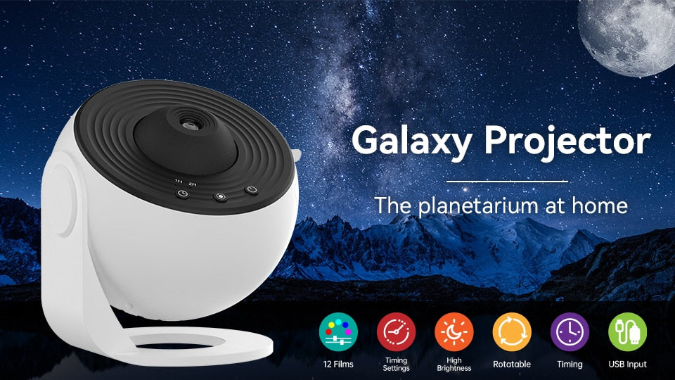 Galaxy Projector - 360° Starry Night Light. Perfect Gift for Any Occasion
