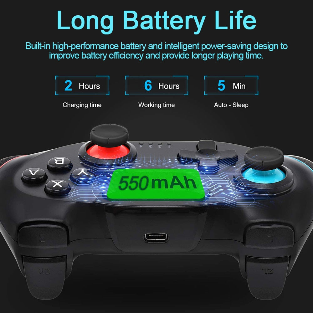 Wireless Nintendo Switch Controller - Pro Gamepad with Bluetooth. Enhanced Control