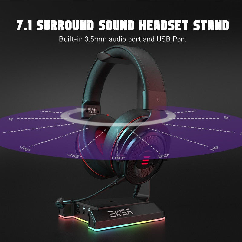 Gaming Headset Stand - RGB Holder for Gamers