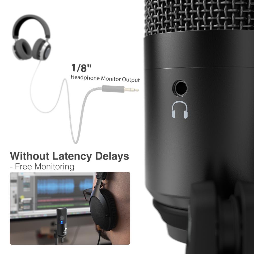 USB Microphone for laptop and Computers for Recording Streaming Voice overs Podcasting for Audio