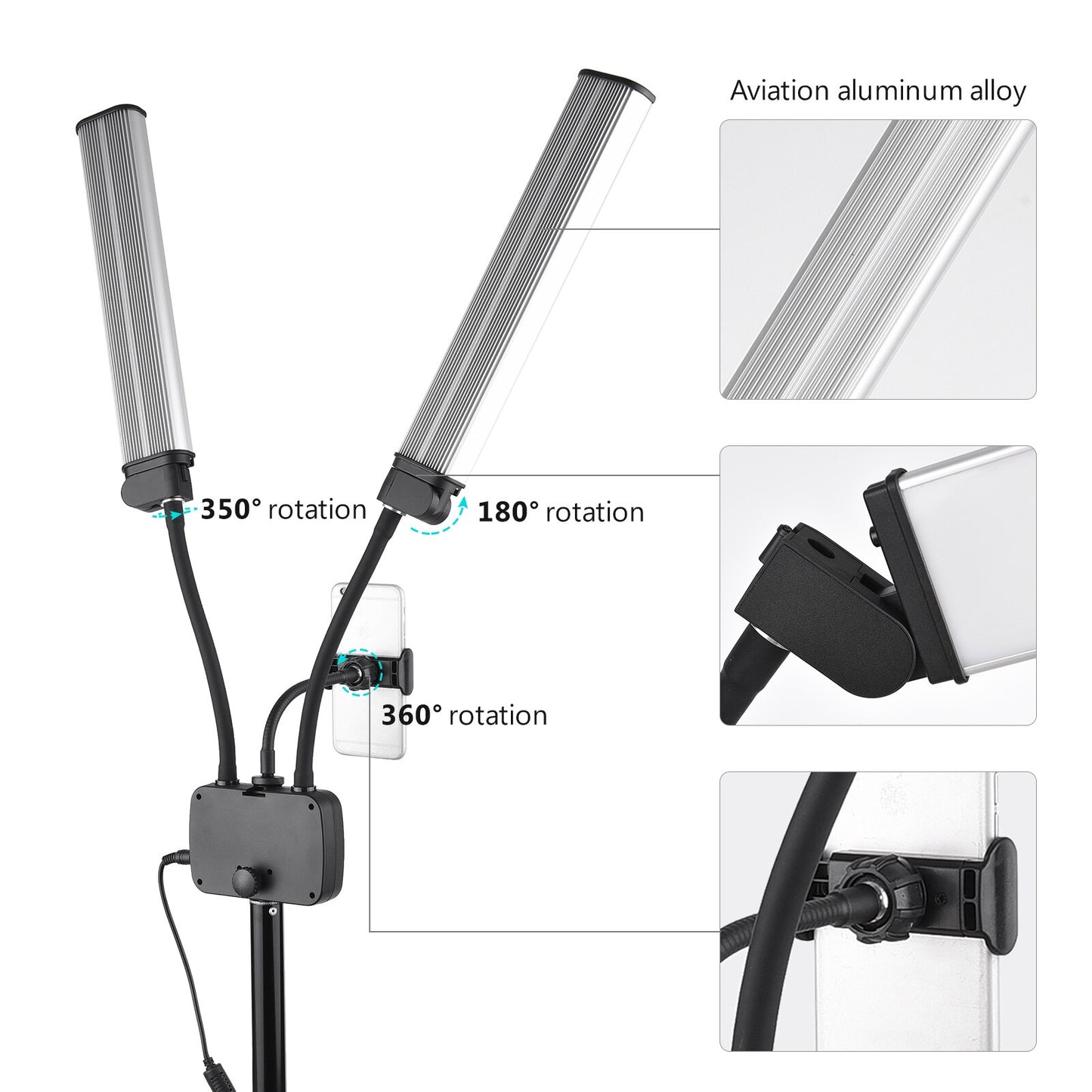 Flexible LED Fill Light - Dimmable Video Light for Makeup and Live Stream