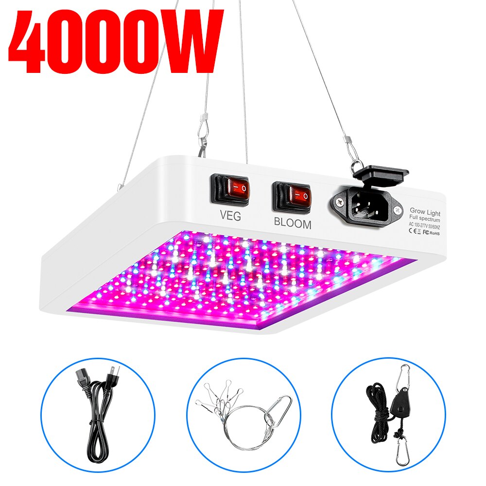 Full Spectrum LED Grow Light - Powerful Plant Bulbs for Optimal Growth. Perfect for Greenhouse.
