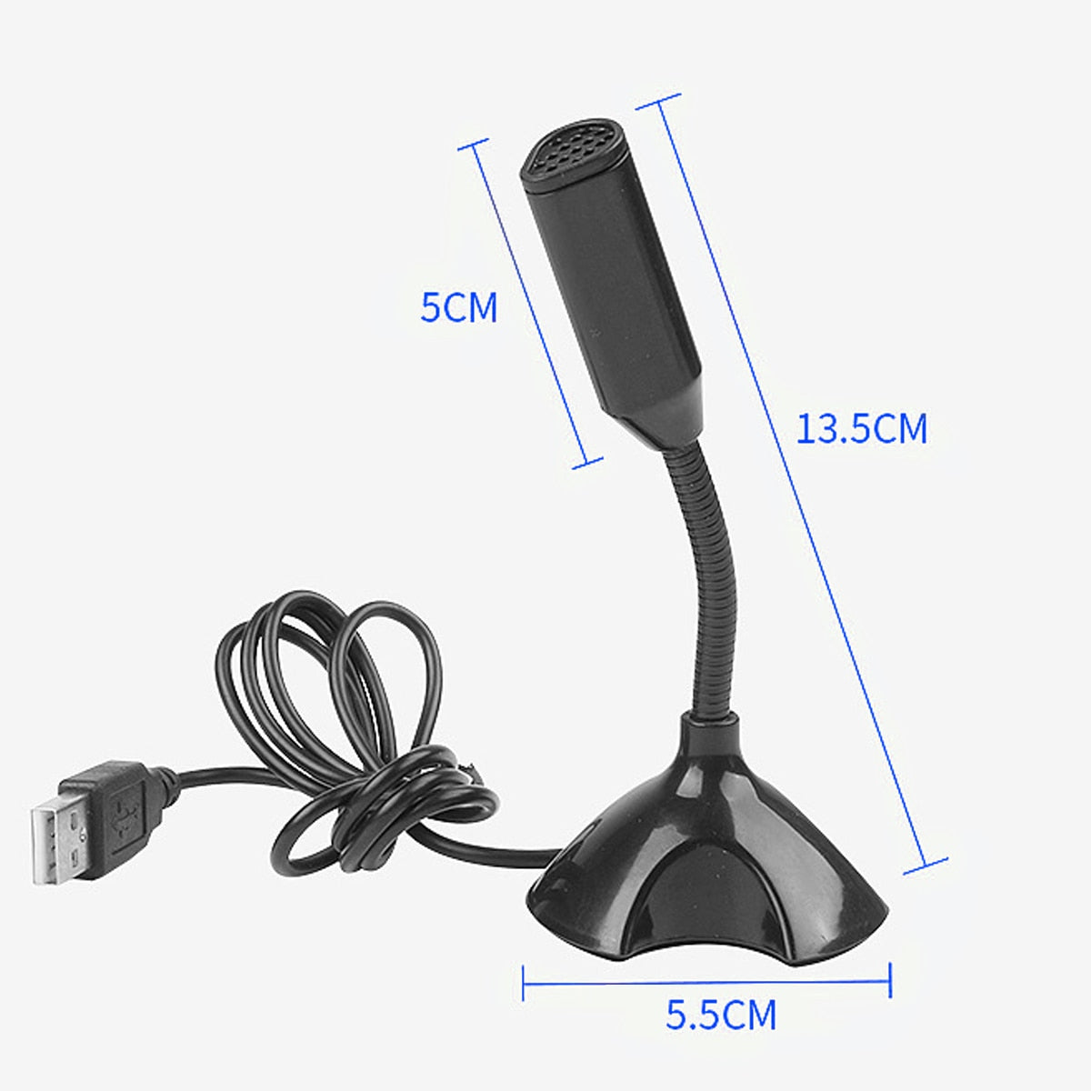 USB Microphone for laptop and Computers Adjustable Studio Singing Gaming Streaming With Holder Desktop