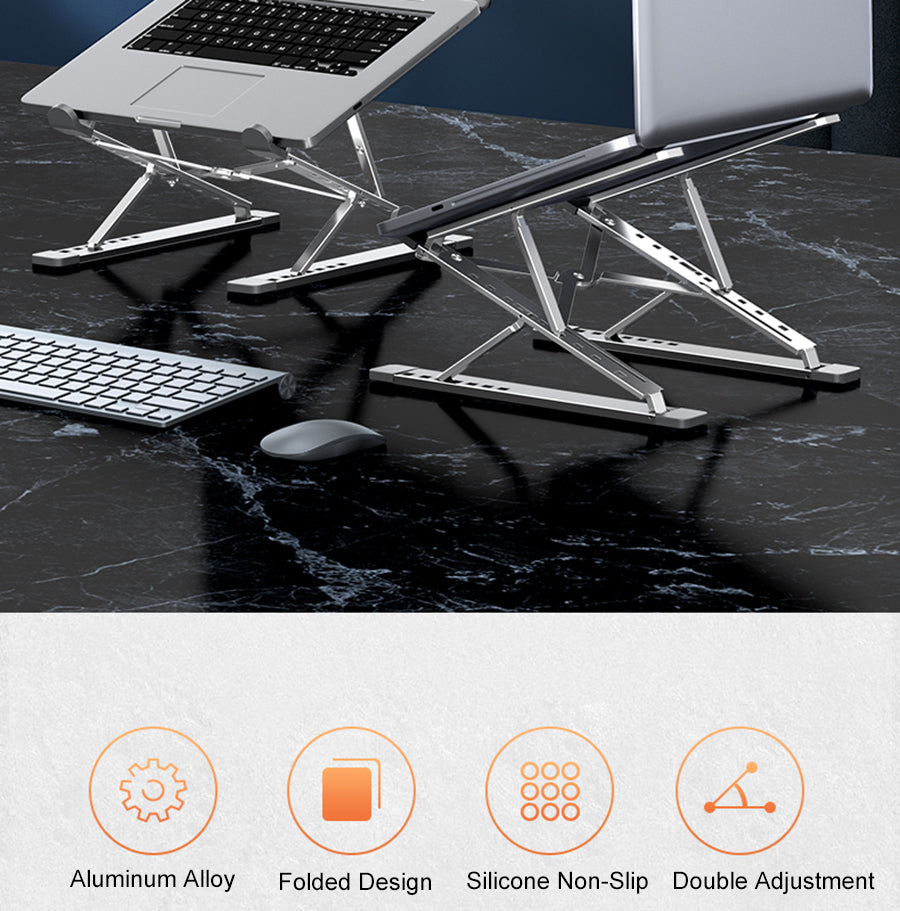 Adjustable Laptop Stand Aluminum For Macbook Foldable Computer PC Tablet