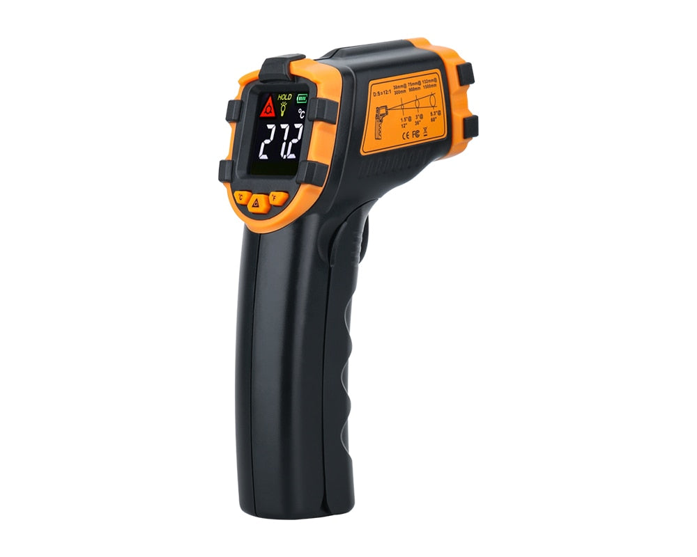 Non-contact Infrared Thermometer - Accurate Laser Temperature Meter. Color LCD Display