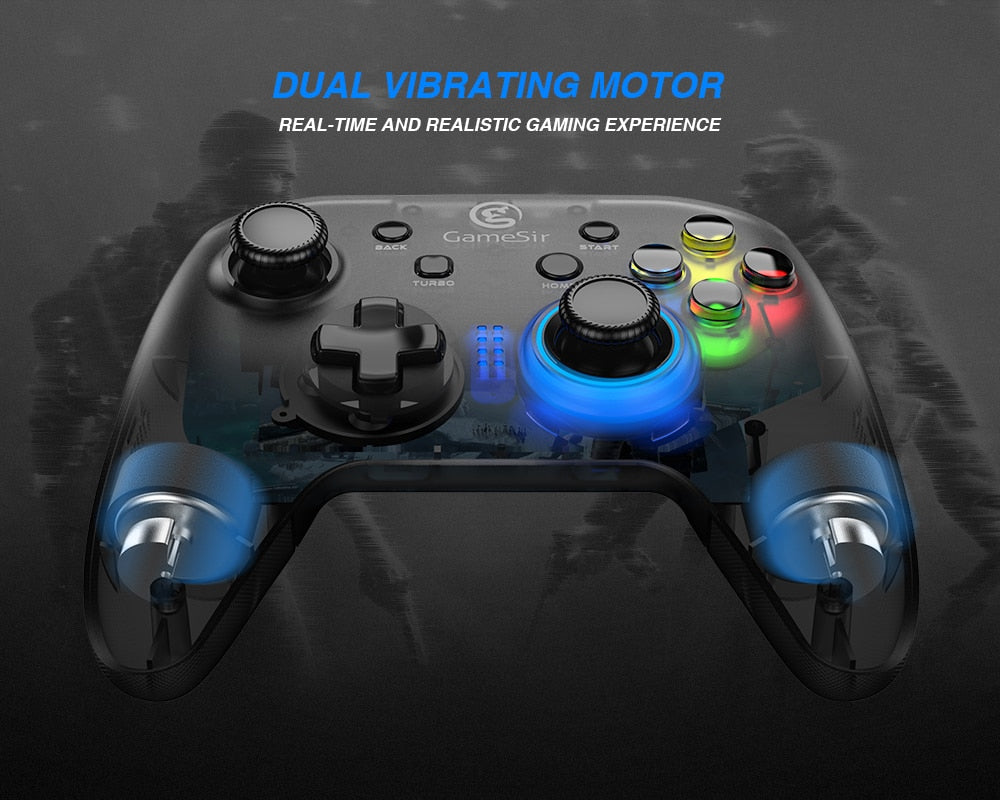 Wired Gamepad Game Controller - Vibration & Turbo Function for PC Gaming