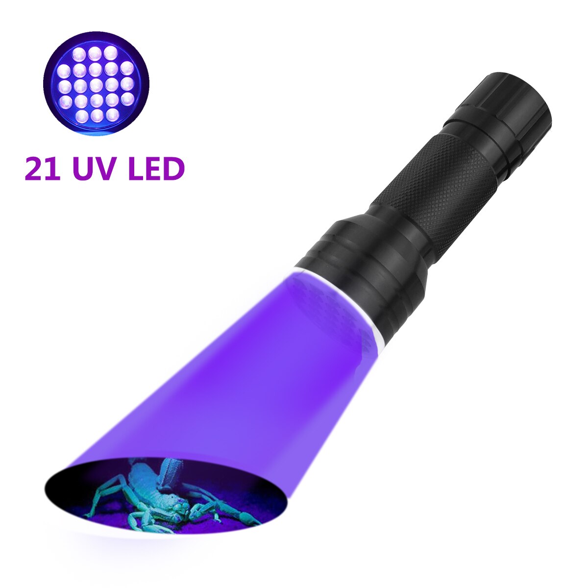 UV Flashlight - Powerful 51LED 21LED Torch for UV Detection