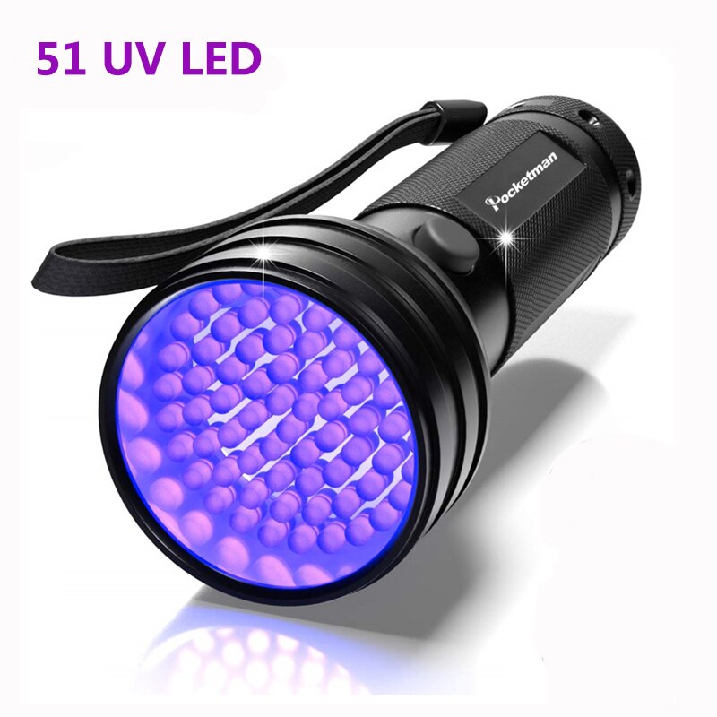 UV Flashlight - Powerful 51LED 21LED Torch for UV Detection