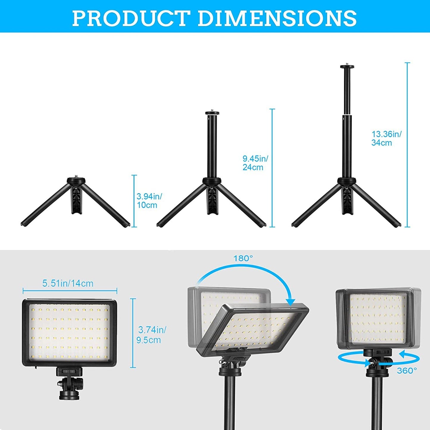Versatile LED Video Light Kit - Studio Lighting with RGB Filters. Perfect for Streaming & Photography.