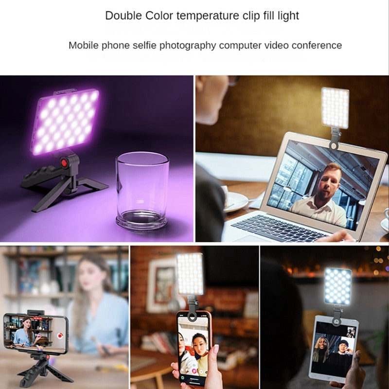 LED Fill Light for Phone - Video Lights for Laptop & Smartphone. Perfect for Conferences