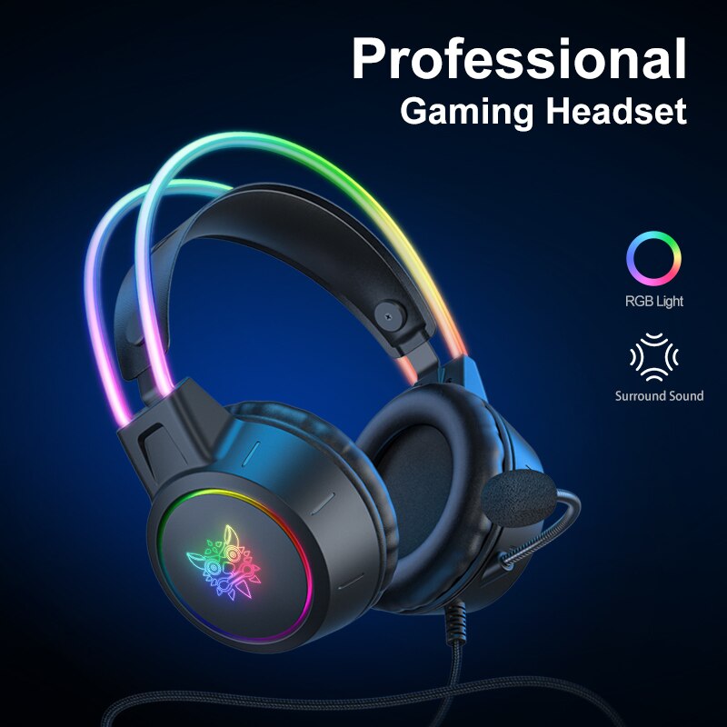RGB Gaming Headset - Immersive Sound & Flexible Mic