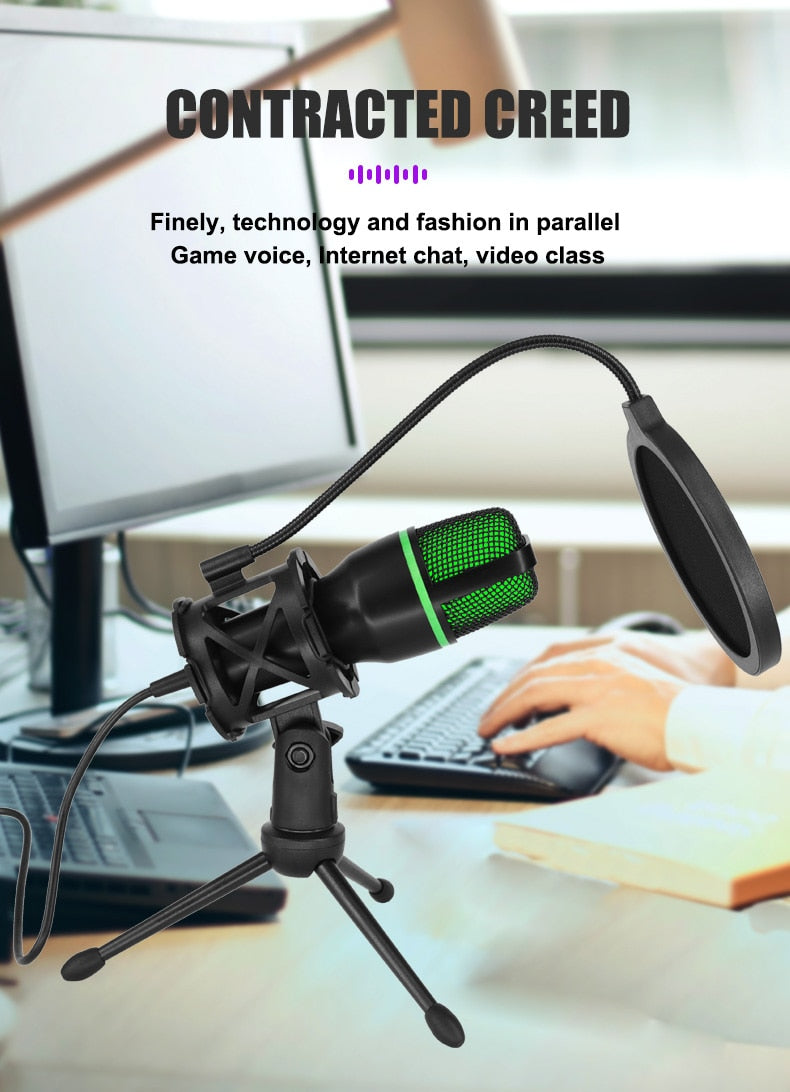 USB Microphone - Professional Wired Mic for PC, Gaming