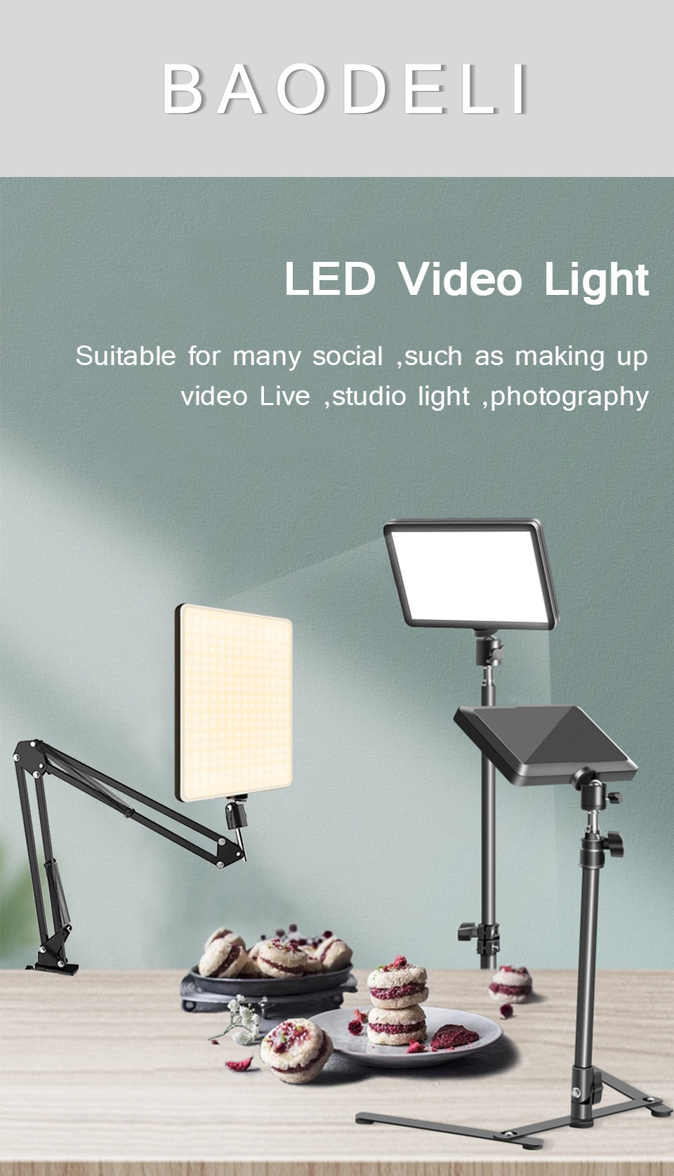 Bi-color LED Fill Lamp - Studio Light with Stand