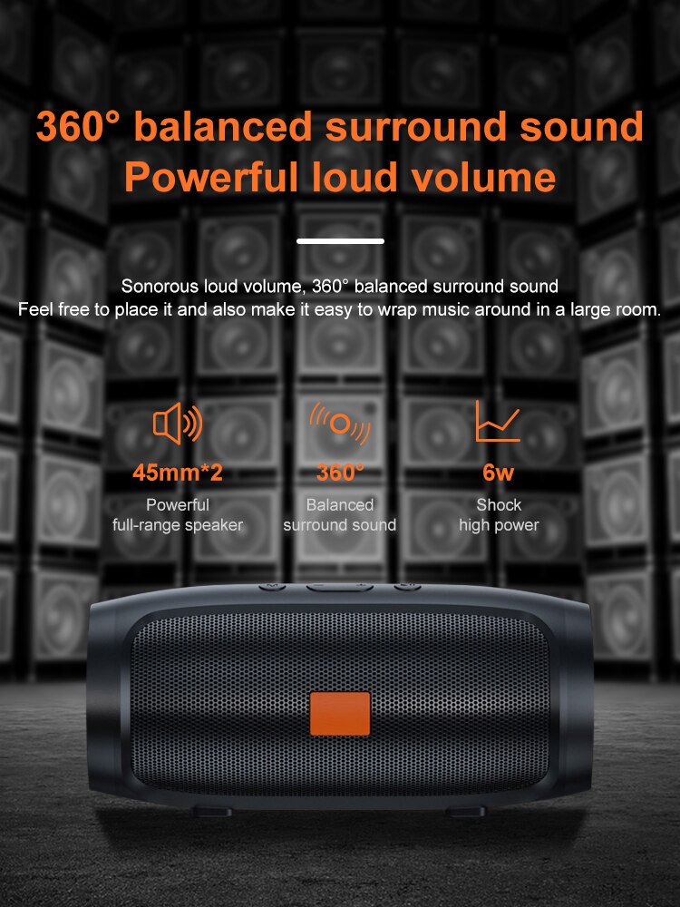 Dual Speaker Bluetooth Speaker - Portable Stereo Wireless Speaker