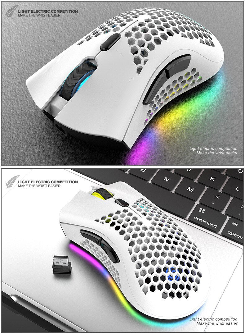 Wireless Gaming Mouse - Rechargeable RGB Mice