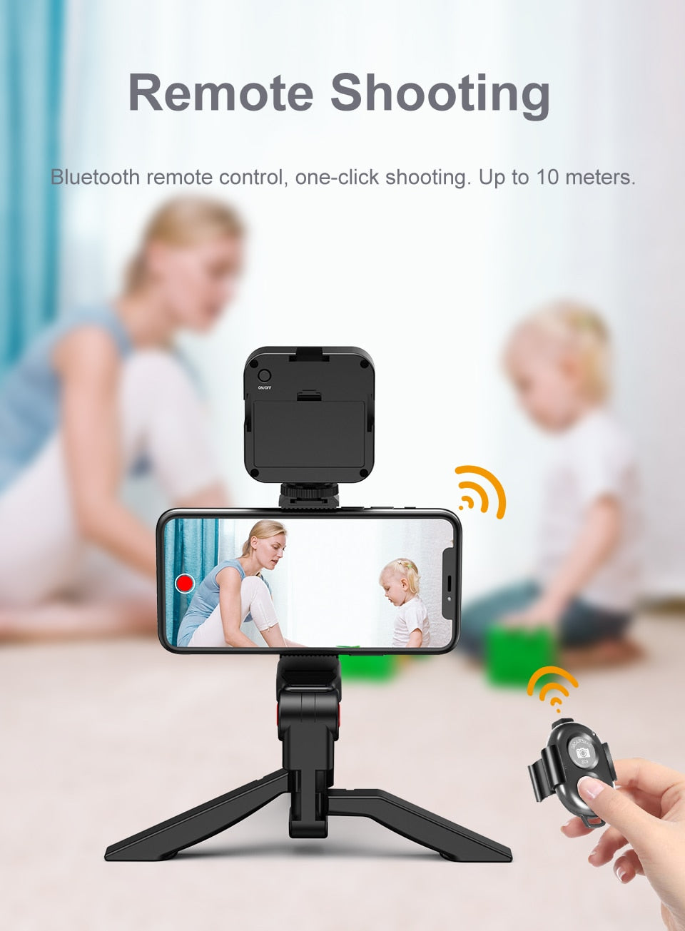 Vlogging Kit - Wireless Microphone & Phone Tripod for Vlogs