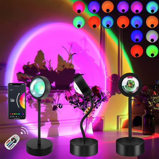 Sunset Lamp Projector - Remote LED Lights for Room Decoration