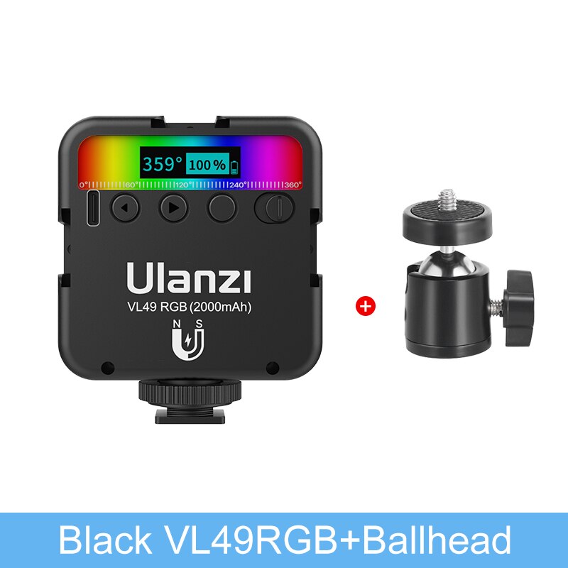 RGB LED Video Light - Magnetic Mini Fill for Camera