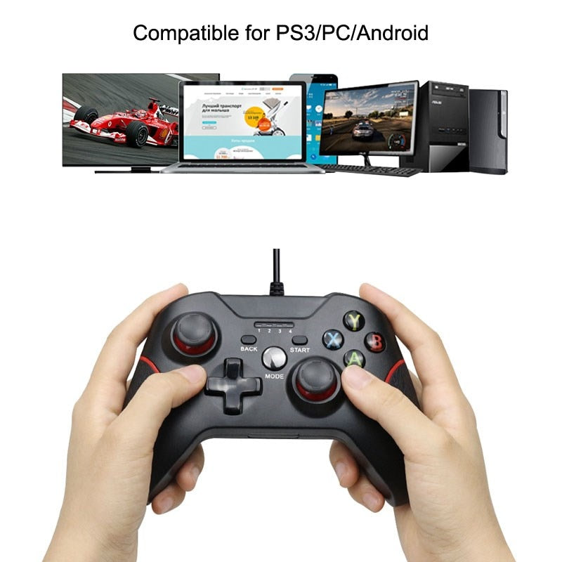Wired USB Gamepad - Joystick for PS3, PC, Android. Enhanced Gaming Control