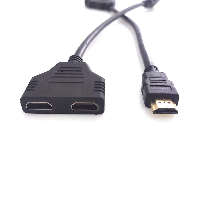 1 Input 2 HDMI-Compatible Splitter Cable HD 1080P Video Switcher Adapter