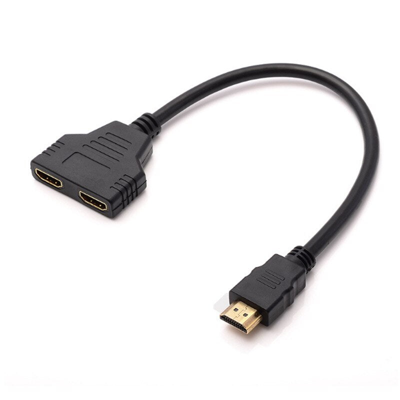 1 Input 2 HDMI-Compatible Splitter Cable HD 1080P Video Switcher Adapter