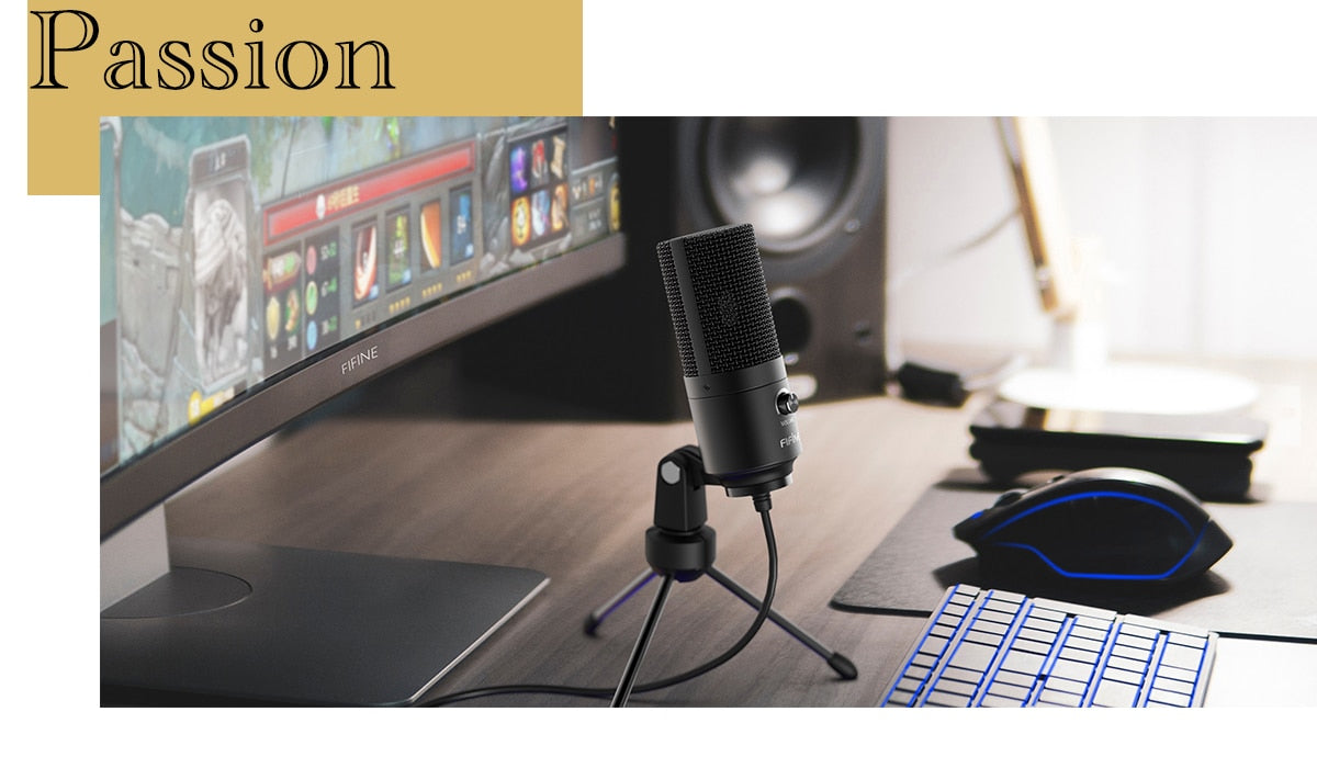 Metal USB Condenser Recording Microphone For Laptop  Windows Cardioid Studio Recording Vocals  Voice Over,Video