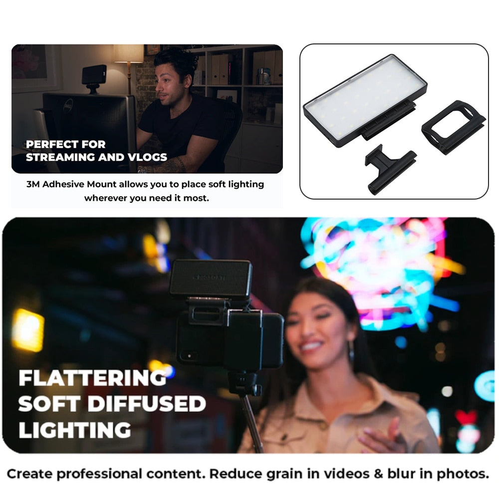 Mini Video LED Light Portable Fill Light Built-in Battery For Photo Camera Studio video led light