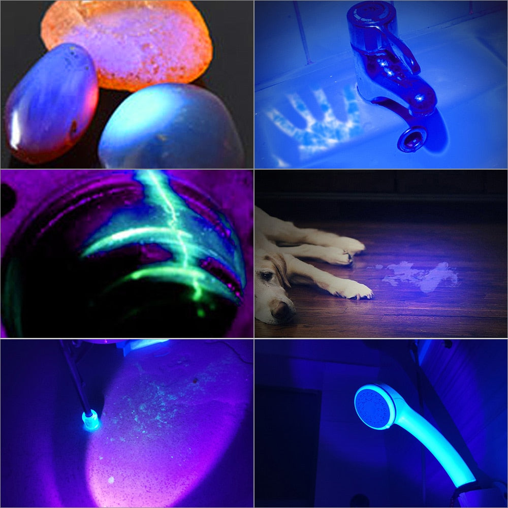 UV Lamp USB Rechargeable Ultraviolet Flashlight uv light