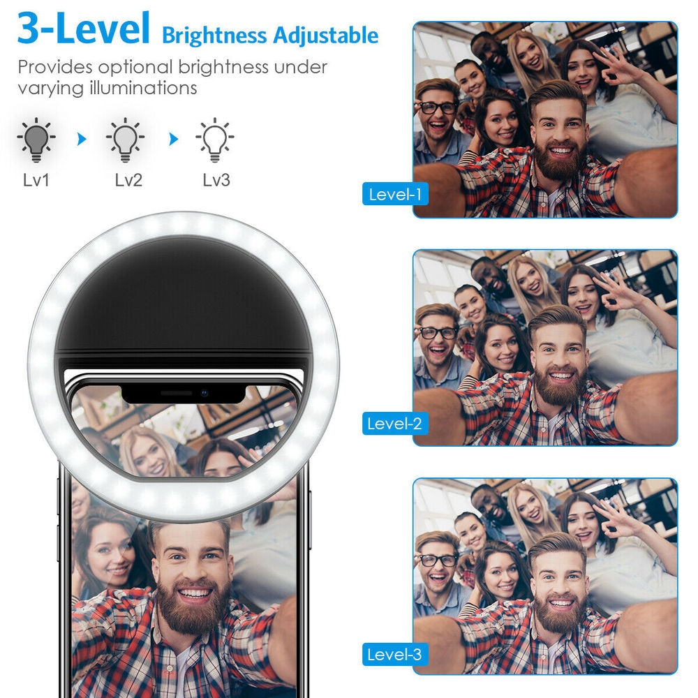 Led Selfie Ring Light Mobile Phone Lens LED Selfie Lamp Ring for Phone Selfie Light